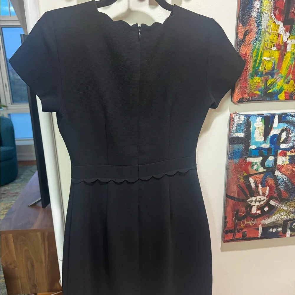 Club Monaco Black Scalloped Mini Dress - Picture 3 of 3